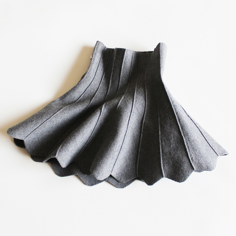 Girls' Skirts, Tutu Skirts, Children's Skirts, Autumn Children's Short Skirts, Knitted Princess Skirts, Black and Gray Baby Children's Clothing