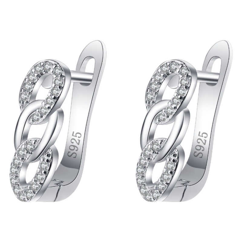 Corea del Sur dongdaemun oreja anillo oreja hebilla chica zircon pendientes temperamento simple oreja joyería transfronteriza e-commerce en stock al por mayor