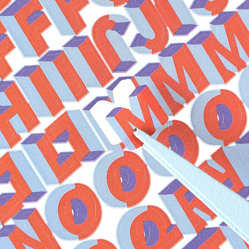 Pegatinas de pet transparentes a prueba de agua rítmica tridimensional Pegatinas de diario de cuentas de bricolaje Pegatinas de cuentas de manos alfanuméricas tridimensionales transfronterizas