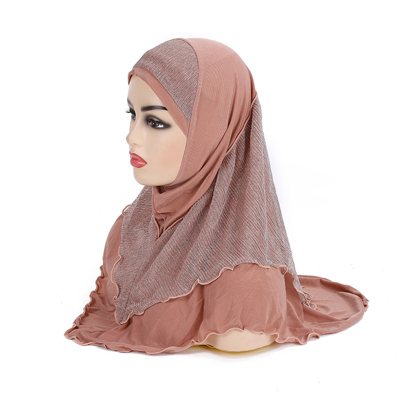 Malay ms crystal ma gold stitching yarn hat scarf  Hijab