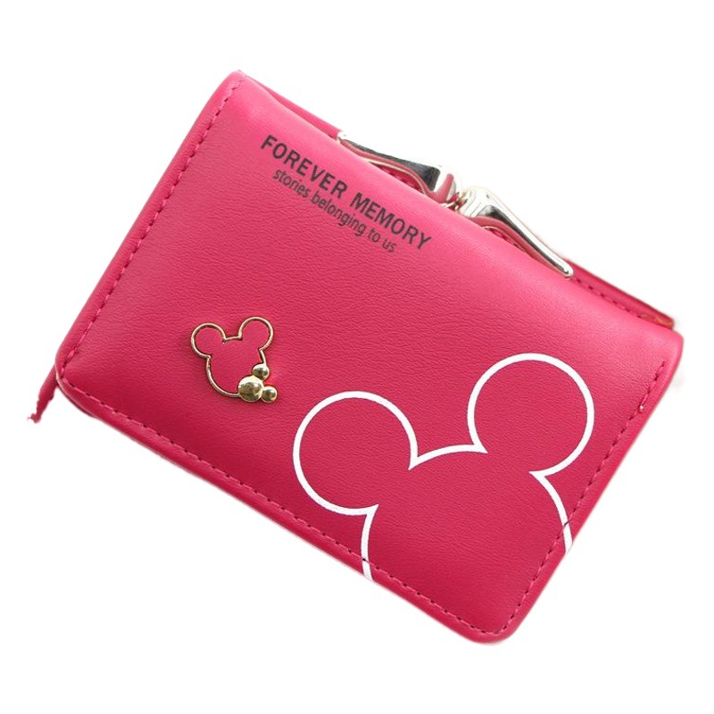 Nueva cartera pequeña estudiante monedero moneda monedero del estilo coreano de las mujeres billetera corta Triple-fold moneda bolsa monedero