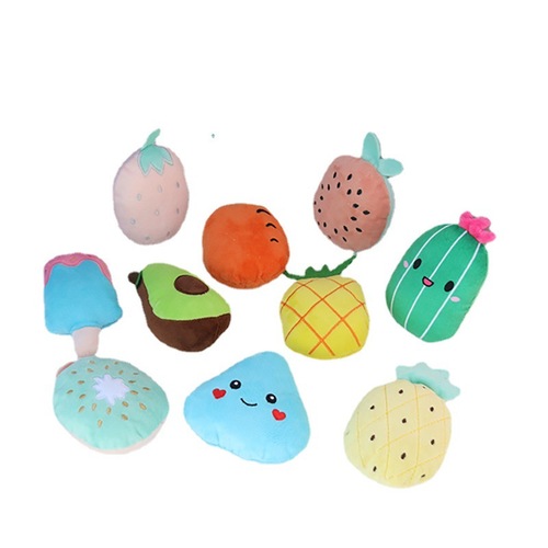 Pet supplies dog plush toys cat crinkle paper toys cat teaser toys chewable fruit plush anti-chew toys
