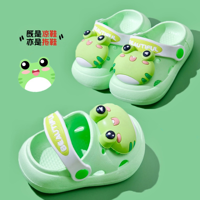 Children's summer boys and girls children baby non-slip breathable slippers cartoon baotou hole shoes wholesale summer