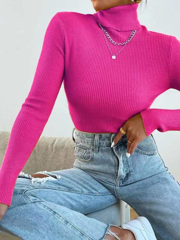 E 65447 Women's Turtleneck Knit Top E 65447 Women's Turtleneck Knit Top