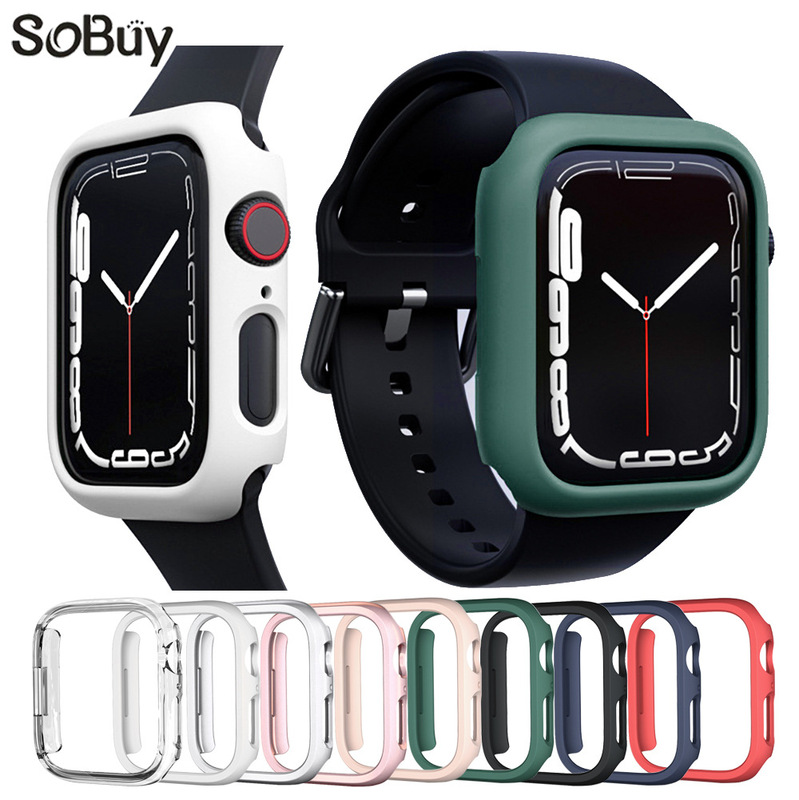 Suitable for Apple Watch 12, Apple Watch 9, 8 Matte Hollow Case, iWatch Protective Case Frame