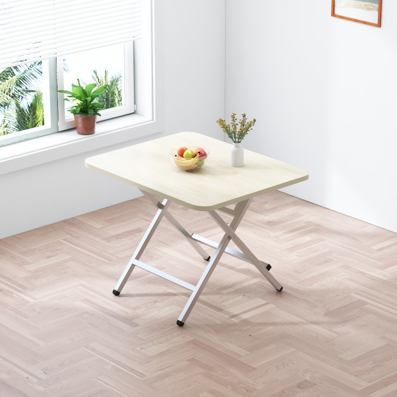Mesa plegable, mesa de comedor casera, mesa de comedor portátil simple, mesa cuadrada de alquiler, mesa cuadrada simple de comedor