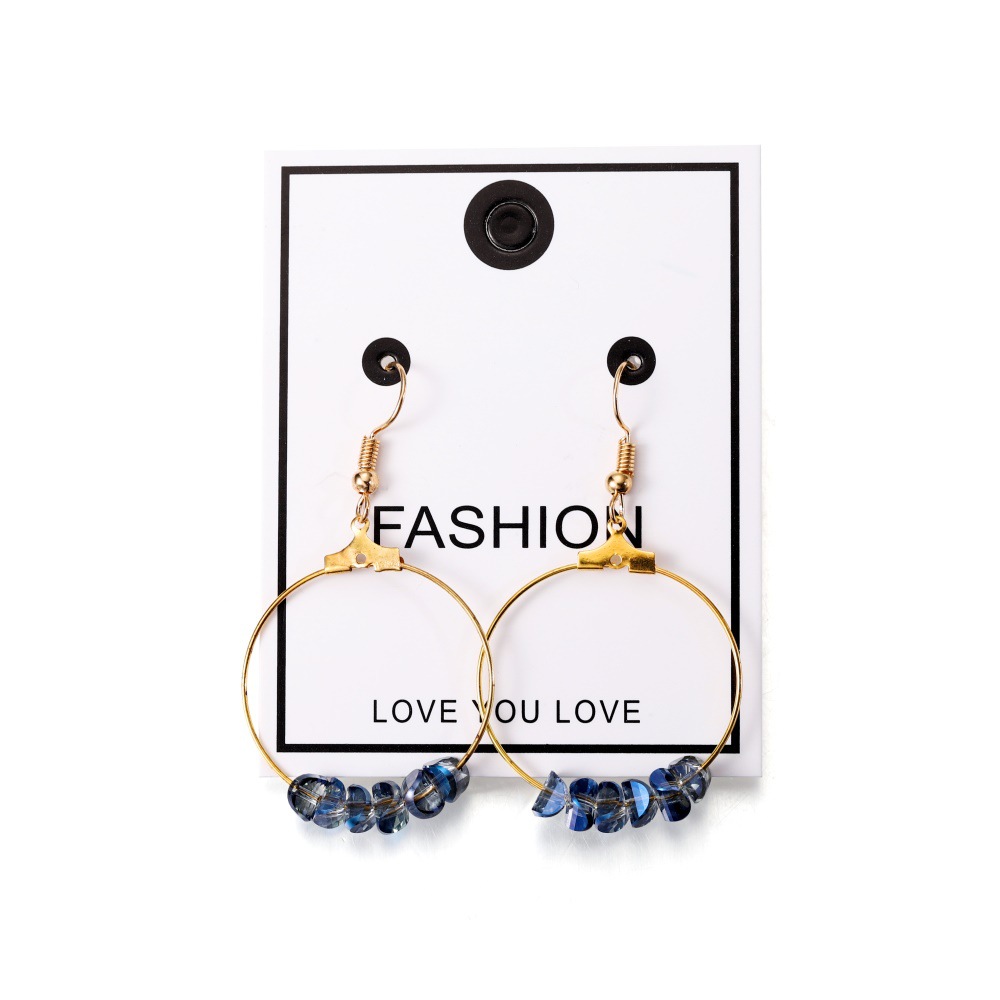 新品琉璃硫酸耳墜耳飾diy飾品配件高貴冷豔風五款材料包廠家直銷