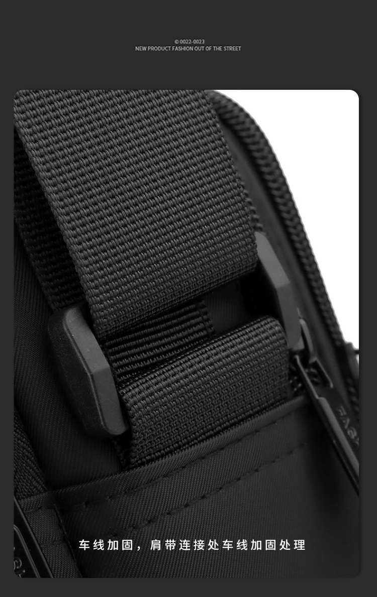 2024 New trendy men's bag, waterproof Oxford fabric single-shoulder crossbody backpack, men's vertical multi-functional casual messenger bag undefined