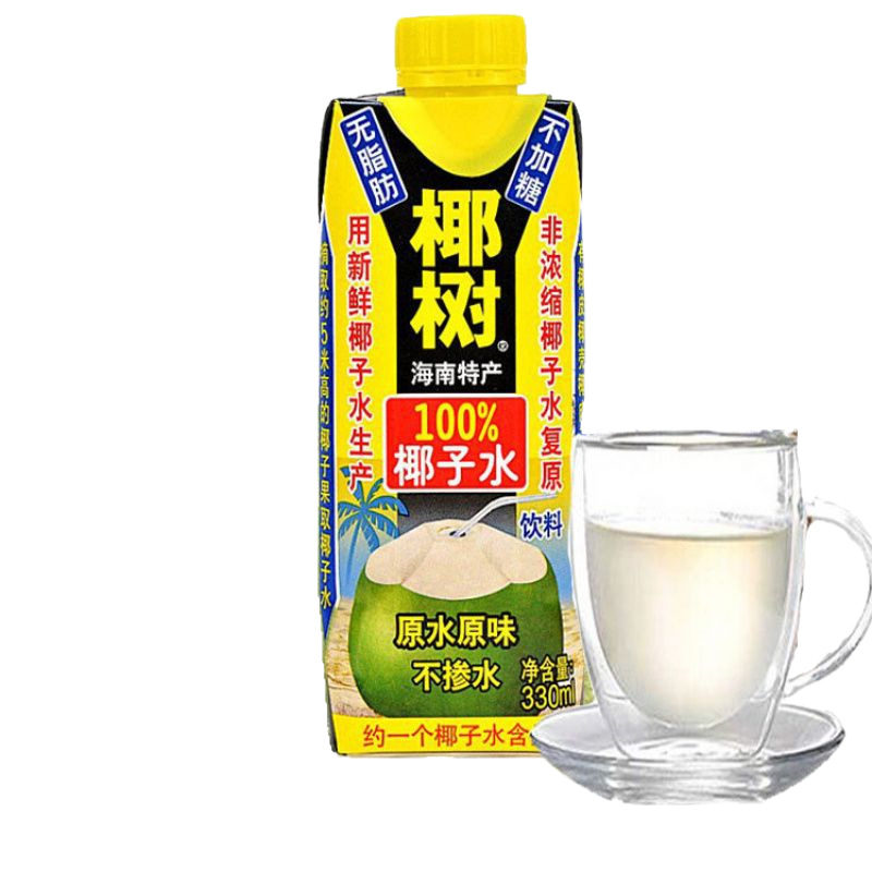 正宗椰树牌100%椰子水孕妇健康0脂肪营养椰子汁健身椰青饮料