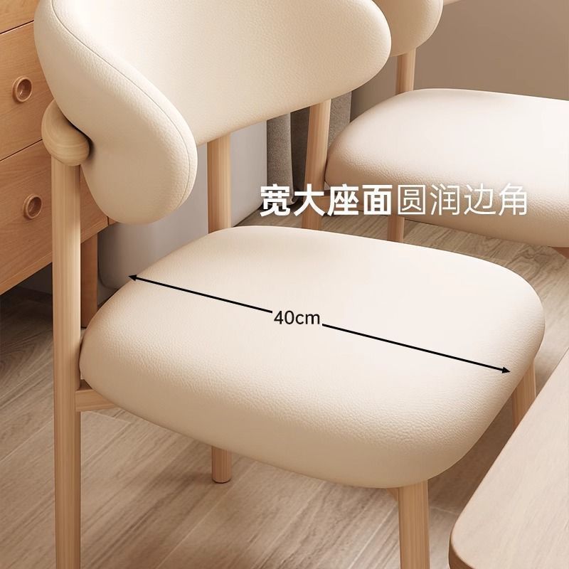 Nordic Wrought Iron Chair for Home Use, Simple Upholstered Desk Chair, Dining Chair for Restaurant and Hotel, Designer Style Dining Chair, Leisure Backrest Chair