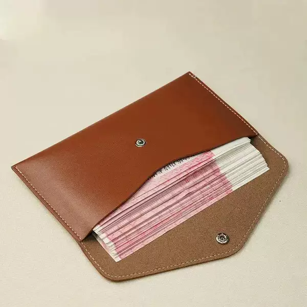 Long Wallet for Storing Large Bills, Small Coin Purse, Women's Thin Long Wallet, Men's Cash Storage Coin Purse