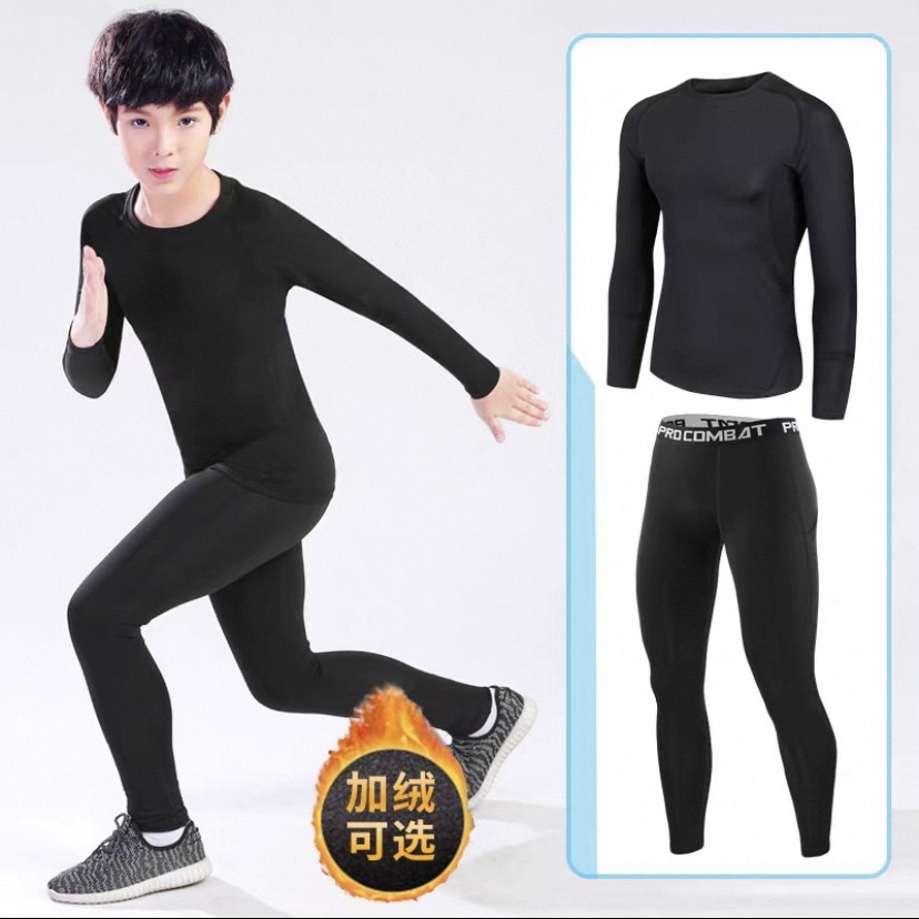 [fleece] black line long sleeves + trousers