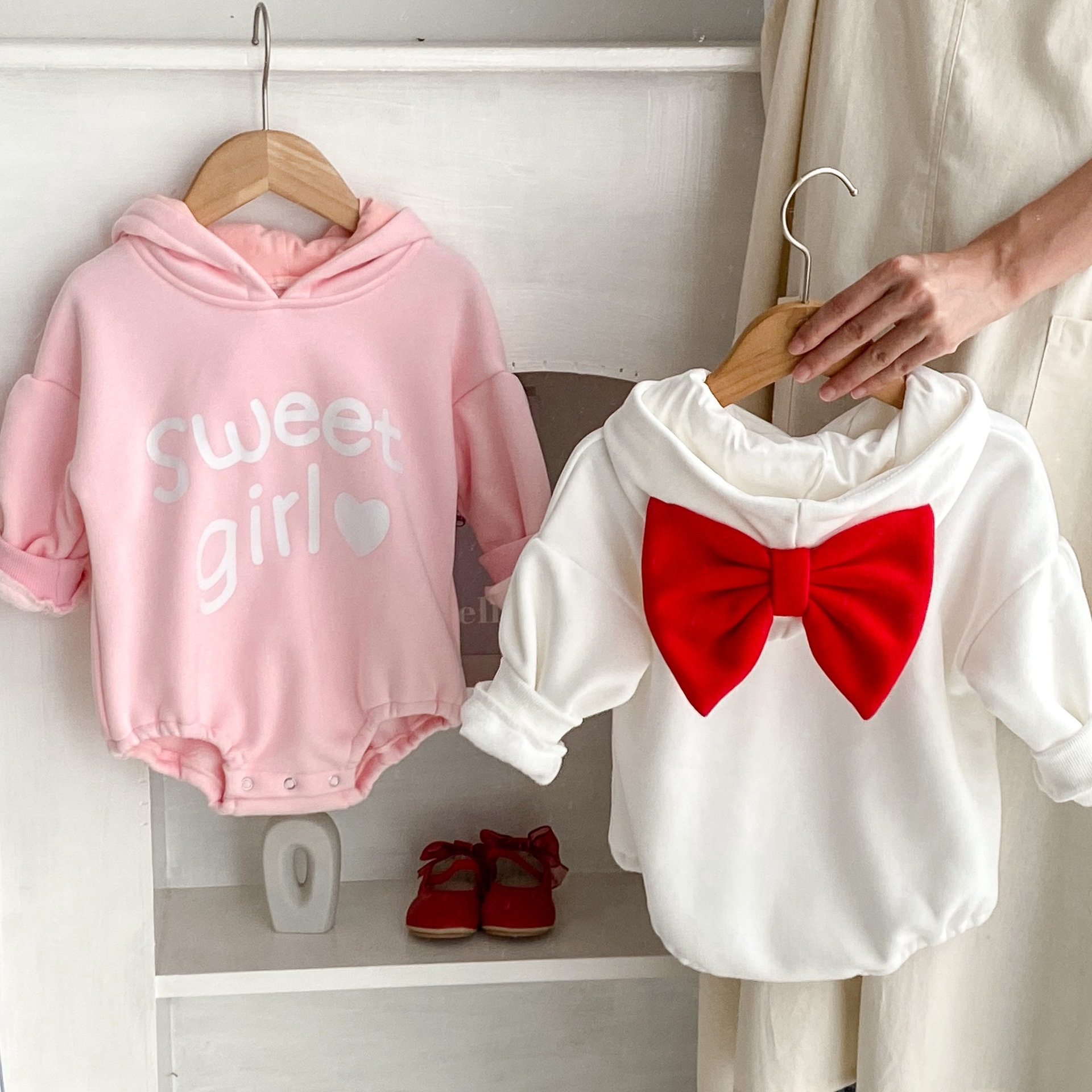 Mono con capucha para bebé con estampado de mariposas de invierno, ropa de escalada con forro polar grueso._voghion.com