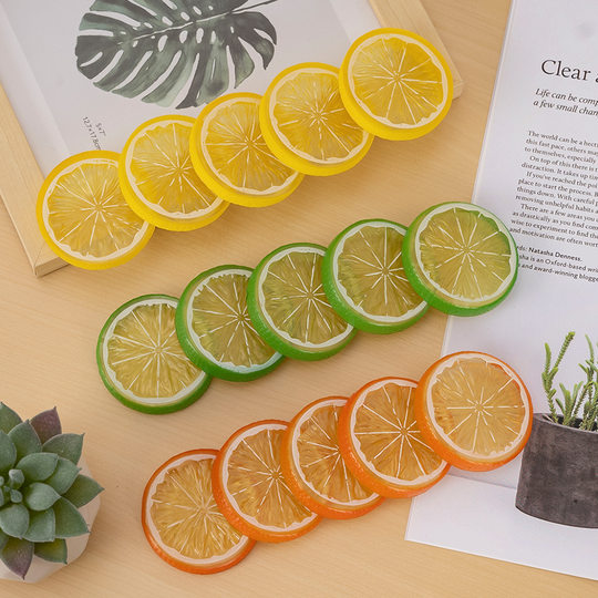 Simulation lemon slice hairpin funny fun cute fruit slice girl side bangs hair card night market stall creativity
