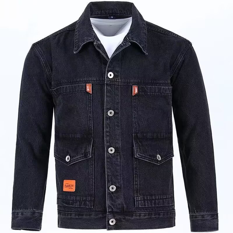 Primavera y otoño Denim coat hombres 2022 nueva marca de moda japonesa multi-Bolsillo ropa de trabajo suelta más tamaño chaqueta de los hombres