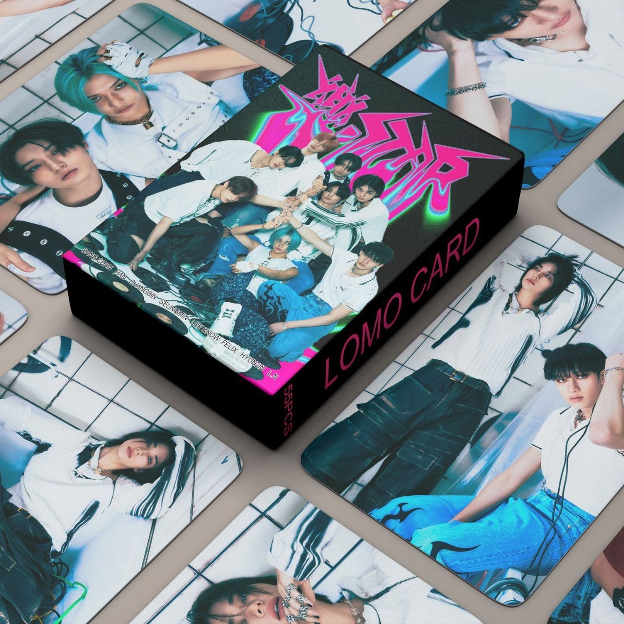 Cadena total de gran cantidad de nuevos productos en stock 55 tarjetas de álbum SKMyBreath KPOP estrella alrededor de la tarjeta de colección LOMO