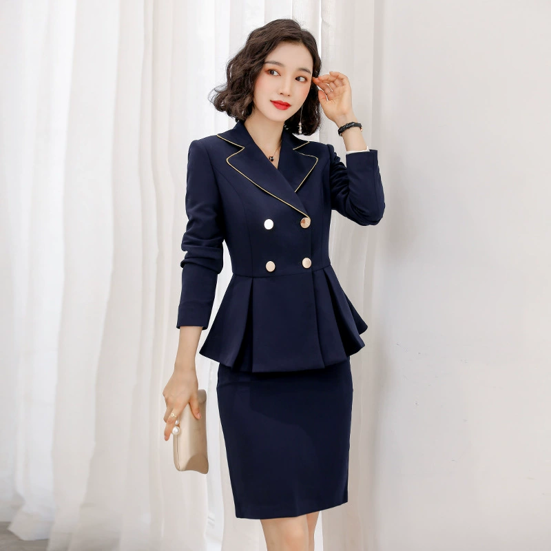 Профессиональная одежда, женский костюм в корейском стиле, модная рабочая одежда из трех предметов 2019 года