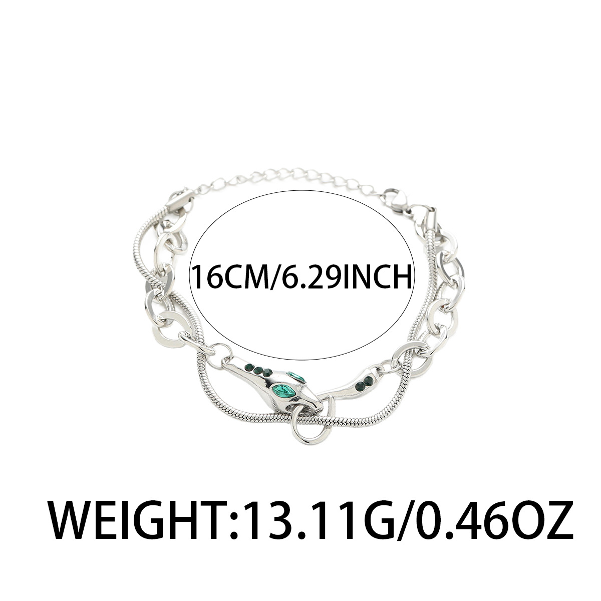 Spirit Snake Double Layer Stacked Bracelet Men, Unique Niche Cold Style 2024 New Trendy Jewelry For Women, High-end_voghion.com