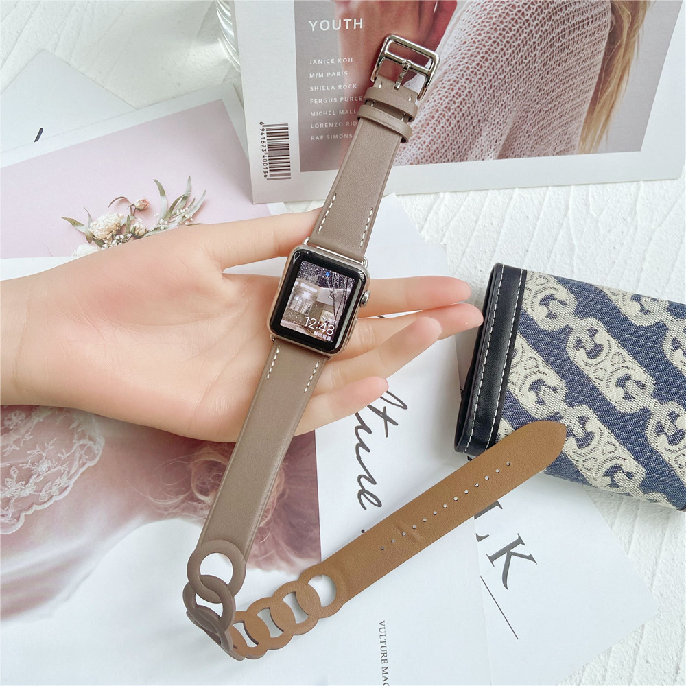 Applicable to iWatch 7 6 SE new Hermes dual -circle heart -type…