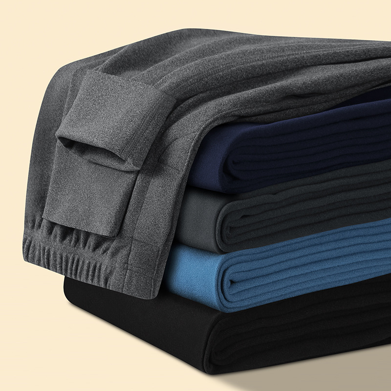 2026 New Style Seamless Double-Sided Thermal Leggings for Men, Autumn and Winter Fleece-Lined Thickened Warm Sleepwear Pants
