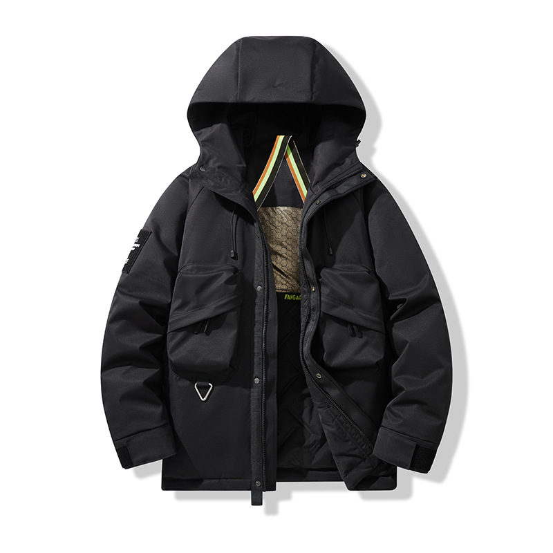 Outdoor Tooling Cotton-padded Men's Loose Three-proof Hooded Warm Graphene Cotton-padded Men's_viptrois.com