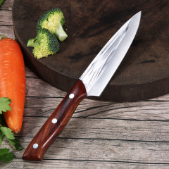 手工鍛打小廚刀 5鉻15肉類分割刀酸枝木宰錘紋廚師刀鋒利廚用刀