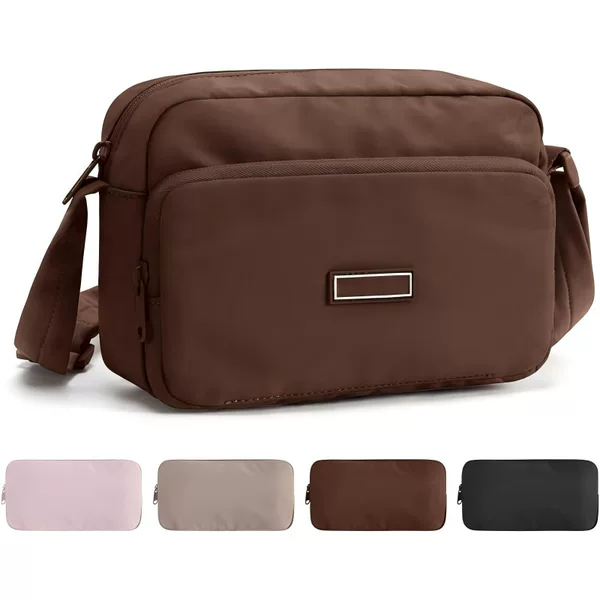 Cross-Border Nylon Lightweight Crossbody Bag for Women, Simple and Versatile down Quilted Small Square Bag, Handbag and Shoulder Bag