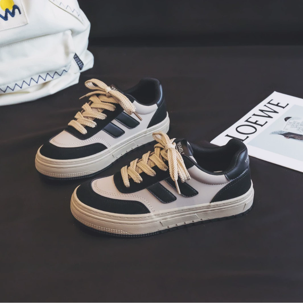 2024in в наличии Низкий Топ Студенческая Повседневная универсальная Классическая Кожаная обувь из микрофибры женские H1238