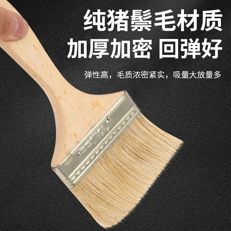 Custom Wooden Handle Paint Brush Cleaning Dust Removal 1.0-10inch Pig Hair Brush Thick Bristle Synthetic Fiber Pig Bristle Paint Brush Manufacturer Custom Wooden Handle Paint Brush Cleaning Dust Removal 1.0-10inch Pig Hair Brush Thick Bristle Synthetic Fiber Pig Bristle Paint Brush Manufacturer