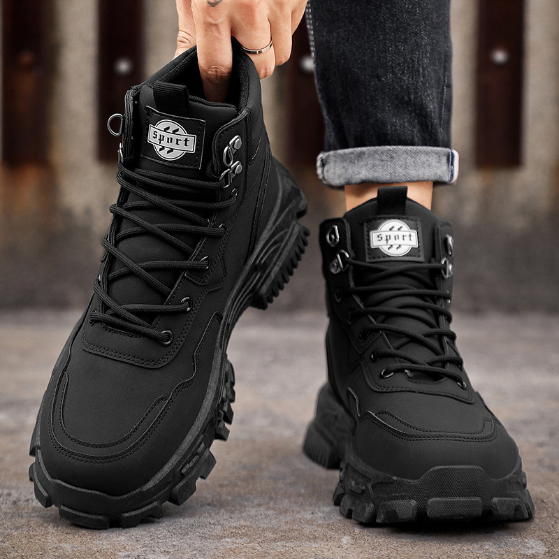 Zapatos de hombre otoño 2025 nuevas botas de trabajo de alto nivel tendencia masculina multifuncional con suela gruesa deportiva al aire libre botas Martin image 5