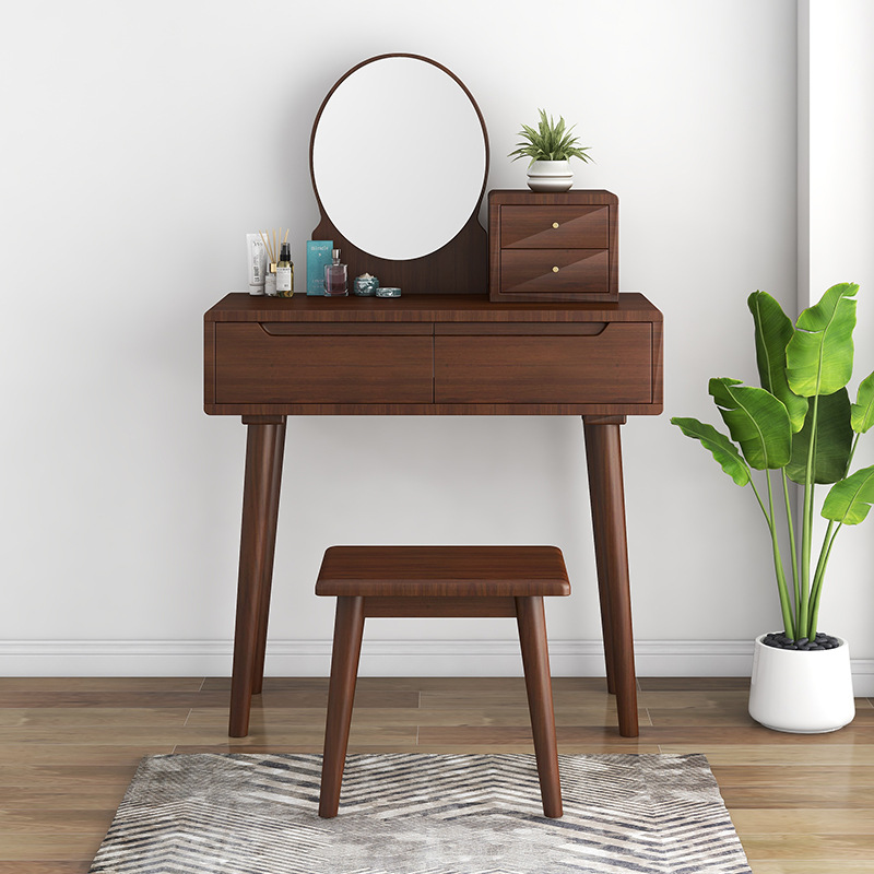 Nuevo tocador de dormitorio de madera maciza nórdica moderna, tocador, tocador, dormitorio, madera maciza multifuncional