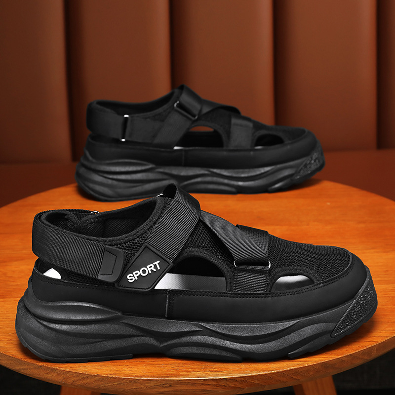 Zapatos con agujeros para hombres 2025 nuevo estilo de verano para ir al trabajo, papá, sandalias de conducción, zapatos de hombre, zapatillas de deporte, sandalias image 6