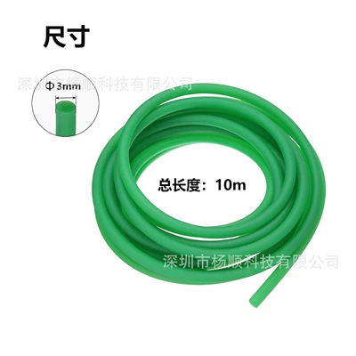 Polyurethane Round Belt, Green Avtomobil ötürücü kəmərləri - green-rough-surface-3mm10m