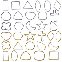 跨境批发 不锈钢小吊坠 几何形状DIY耳环手链饰品吊坠配件 0.5g