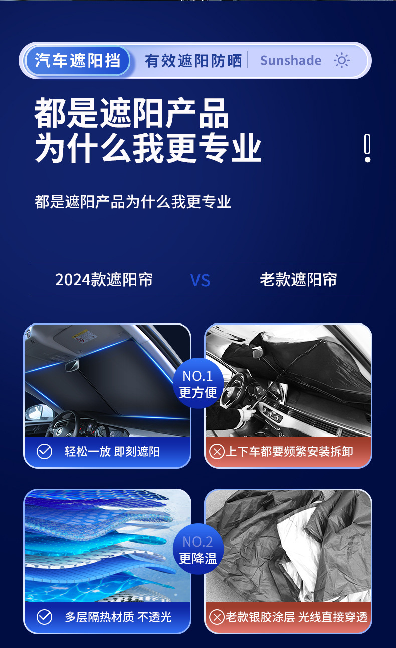 Cross-Border Car Sunshade Car Silver-Coated Sunshade Front Window Double-Circle Sunshade Printable