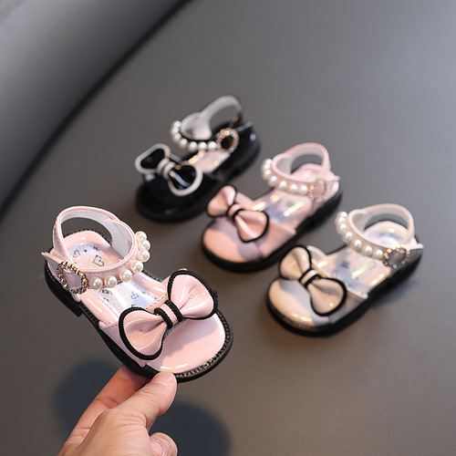 新款夏季儿童女凉鞋1-3岁2软底宝宝公主风学步鞋洋气女童婴儿鞋子