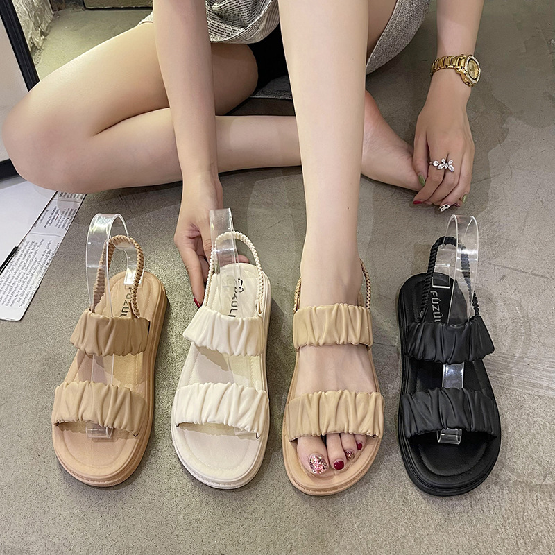 Sandalias de Mujer Sandalias planas de celebridades de Internet personalizadas 2024 nuevas Sandalias cómodas de moda al aire libre de verano de moda para mujeres