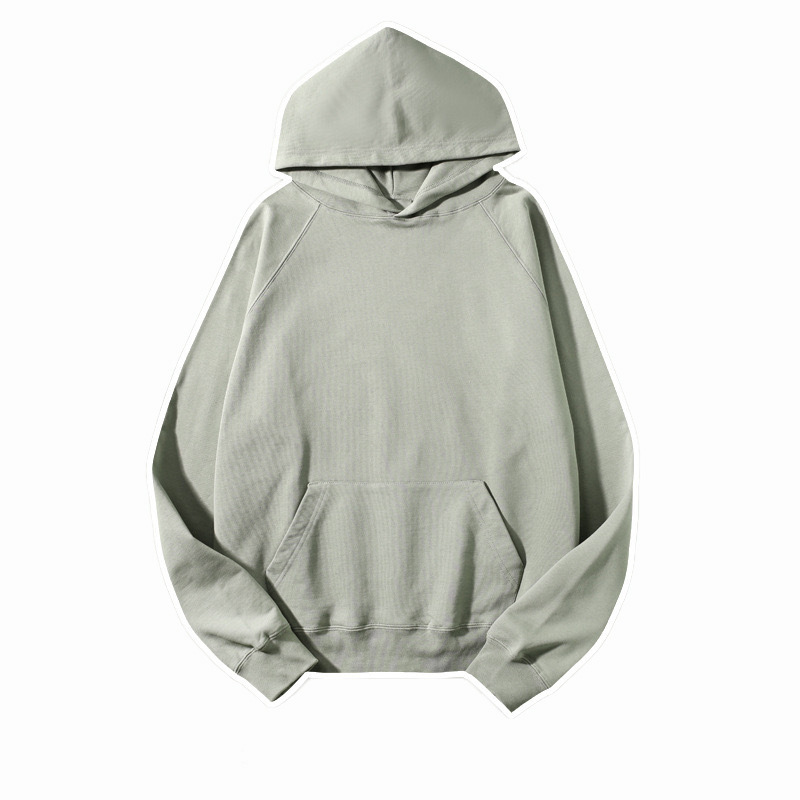 Transmisión en vivo 460g suéter con capucha pesado suéter de pareja color sólido suelto sudadera con capucha de marca de moda americana suéter de tendencia de gran tamaño