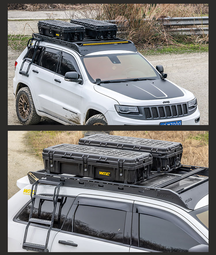 Cherokee roof rack WEC ladder is lightweight, low wind resistance, reduces wind noise, and is a multifunctional expandable roof platform