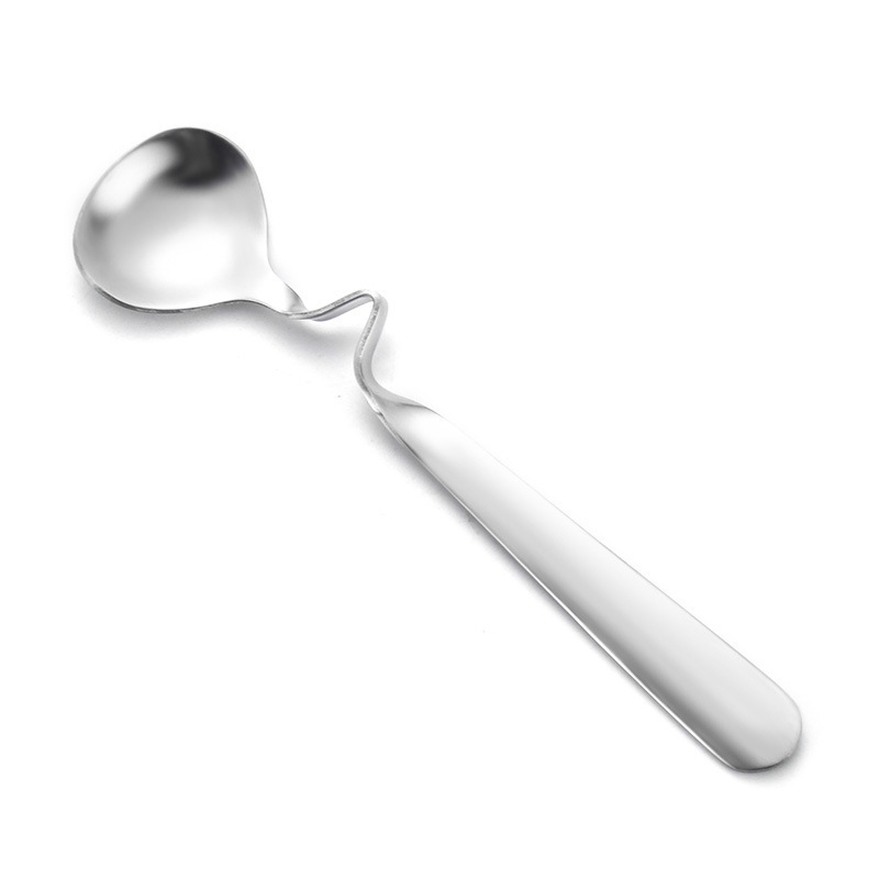 304 Stainless Steel Bent Handle Card Coffee Irregular Twisted Hanging Cup Edge Stirring Spoon Net_voghion.com