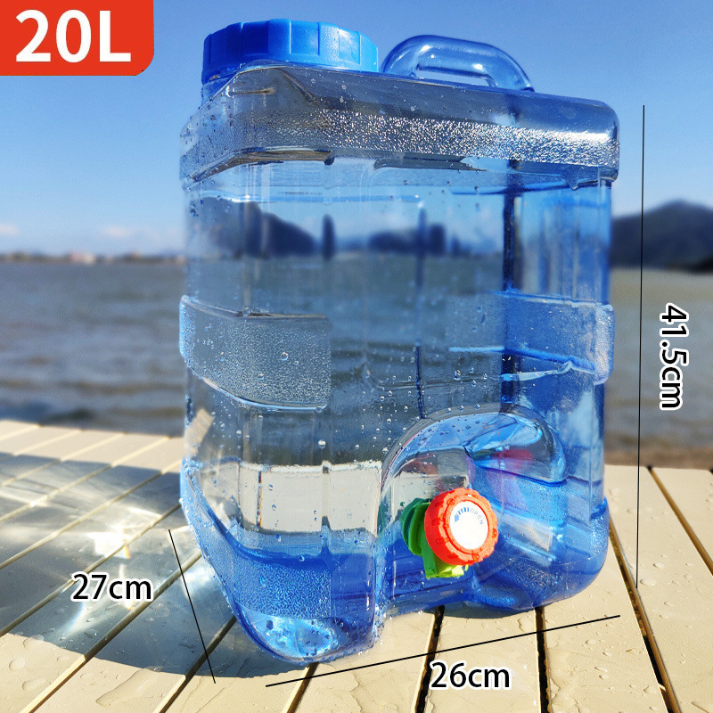 户外水桶车载自驾旅行储水桶纯矿泉水便携式水桶带水龙头野外加厚|undefined