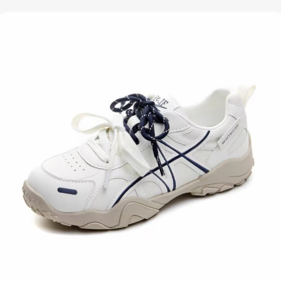Zapatos de entrenamiento de estilo explosivo de base gruesa para mujeres 2026 nuevos zapatos de primavera y otoño zapatos deportivos casuales Agan zapatos blancos pequeños image 6