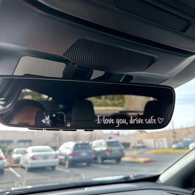 ILY Drive Safe Conducción segura pegatinas de etileno para automóviles para pegatinas decorativas de espejos retrovisores