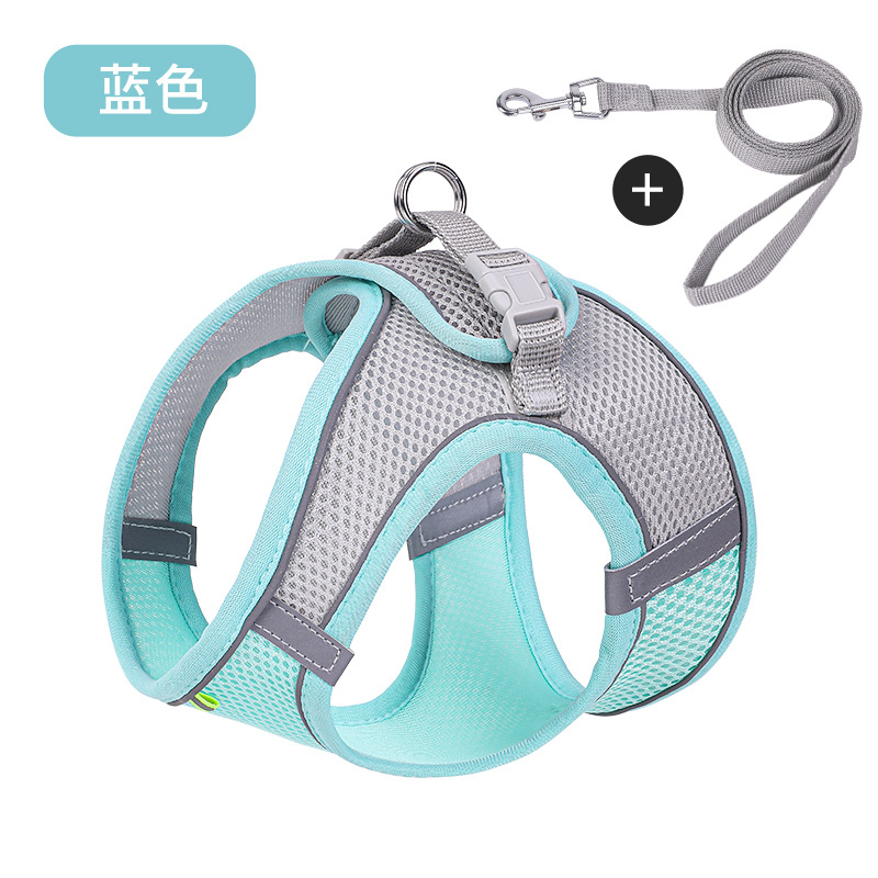 Nueva correa de pecho para mascotas chaleco correa de perro reflectante transpirable cuerda de perro suministros para mascotas al por mayor en stock