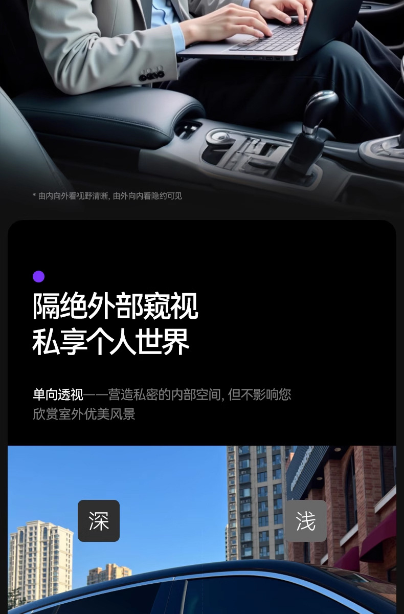 Imperial Purple Heat Insulation Film Car Window Film Sun Protection Colorful Solar Film Front Windshield Explosion-Proof Privacy Full Car Film