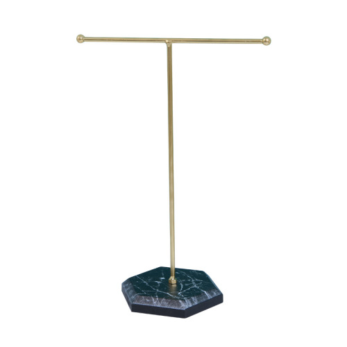 Metal T-shaped jewelry rack shop counter desktop placement necklaces and earrings storage furnishings simple iron art crafts