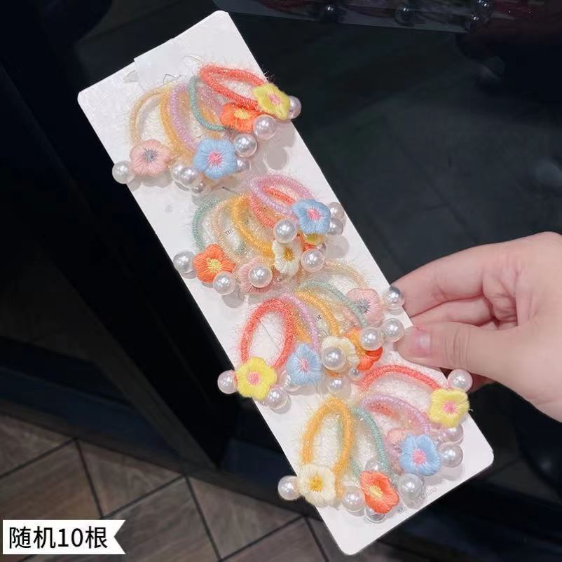 진주 꽃 머리 반지-매화 꽃-간단한 팩 10