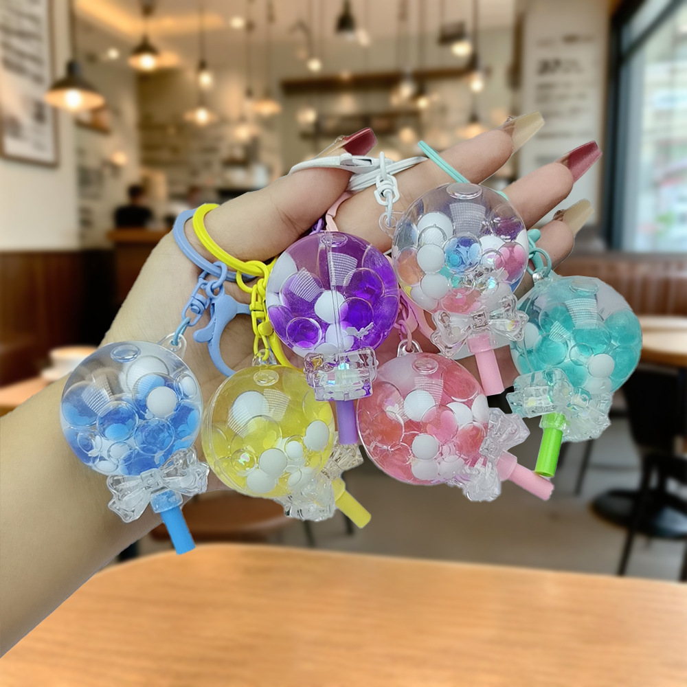 Cartoon Dream Bear Girl Keychain leche rosa muñeca adorable bolso de pareja colgante pequeño regalo al por mayor