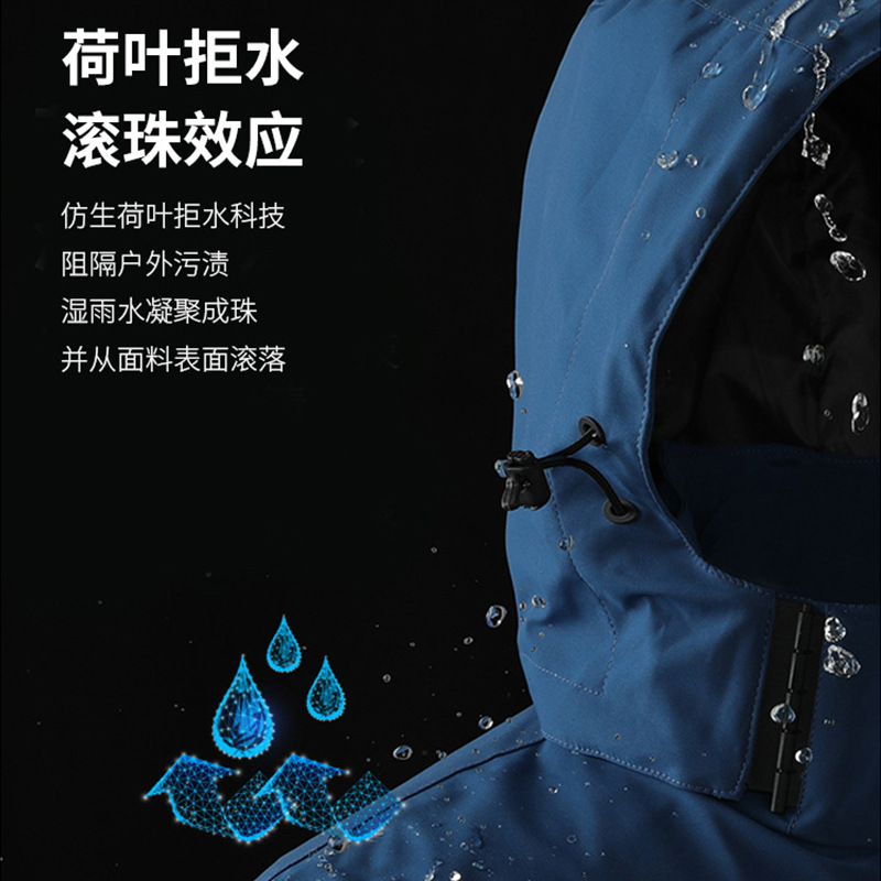 impermeable Oxford sellado en caliente al aire libre impermeable al aire libre ropa de asalto 3 en 1 marca de moda grupo ropa de trabajo abrigo personalizado