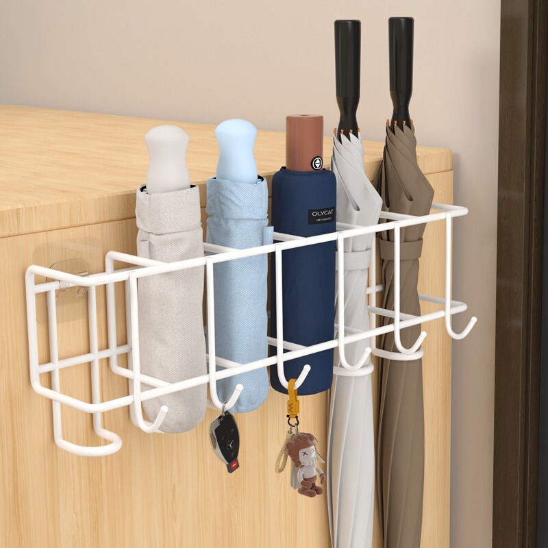 Umbrella Storage Rack Household Door Hook Umbrella Rack Wall-mounted Entrance Door Umbrella Bucket Storage Rack Umbrella Hanging Artifact